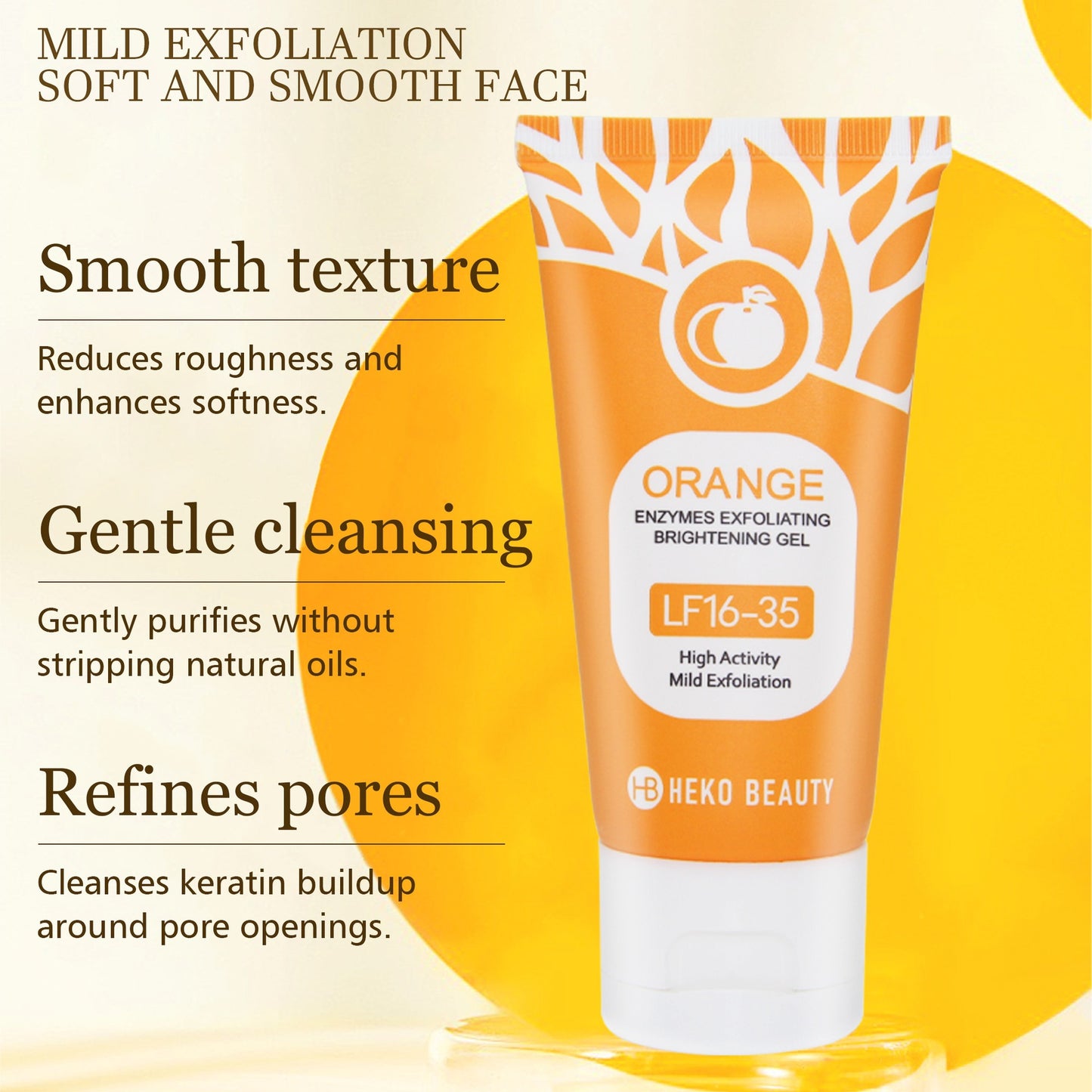 Orange Exfoliating and Brightening Skin Gel